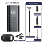 6000mAh 150PSI i&scaron;manusis oro siurblys, ne&scaron;iojamasis automobilio automatinis kompresoriaus padangų pripūtimas, skirtas pripučiamam motociklui.
