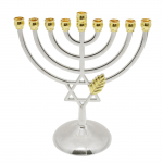 Chanukoh Menorah 9 &scaron;akų žvakidės žvakių stovas žvakidės vintažinio cinko lydinio galvaninės plok&scaron;tės žvakių stovo dekoras