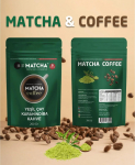 Auk&scaron;čiausios kokybės japoni&scaron;ka &bdquo;Matcha Coffee&ldquo; &ndash; žaliosios arbatos ir kiaulpienių mi&scaron;inys, 200g