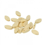 Perles en bois - Art&eacute;mio - P&eacute;tale - 10x20x4,7mm - Lot de 20 pi&egrave;ces - Marron