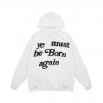 Kanye stiliaus 'Ye Must Be Born Again' aksominis gobtuvas su putplasčio raidėmis L balta