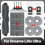 Suderinamas su &bdquo;Dreame L30s Ultra&ldquo; keičiamu pagrindiniu &scaron;oniniu &scaron;epečiu, HEPA filtru, &scaron;luostės padu, dulkių mai&scaron;eliu, atsarginėmis dalimis, priedais