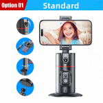 2025 Naujas P02 Sulankstomas I&scaron;manusis Telefonas Besisukantis Gimbalas Mobilus Vaizdo Įra&scaron;ymas Staliniam Sekimui Vlog Stabilizatorius iPhone Android No fill light juoda