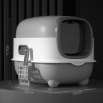 Uždara kačių kraiko dėžė su UV sterilizacija ir apsauga nuo purslų, dezodoravimas Fully Enclosed Cat Litter Box