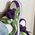 Universiteto auk&scaron;tos vertės Buzz Lightyear žali violetiniai kontrastingos spalvos bateliai ant platformos super mink&scaron;tas padas atsparūs dėvėjimuisi riedlentės bateliai interneto įžymybė 40 žalia