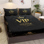 Karūnos VIP ra&scaron;to 3 dalių patalynės komplektas su dviem pagalvių užvalkalais, tinkamas svetainei ir miegamajam (Kambarys, Dekoravimas) 99cmx199cm