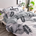 Augalinis ka&scaron;myras &scaron;lifuotas keturių dalių patalynės komplektas bendrabučiams ir namams 1.8 Bed Set (Duvet Cover 180x220cm)