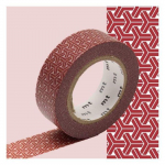 Masking tape traditionnel - Rouge - 1,5 cm x 7 m raudona