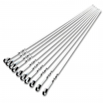 10vnt/komplektas Nerūdijančio plieno 430 BBQ pagaliukas pastorintas 41cm buitiniai avienos ie&scaron;mai geležinis grąžtas BBQ lazdelės įrankis BBQ pagaliukas.