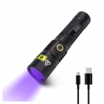 365nm 20W USB įkraunama UV juoda &scaron;viesa dervos kietinimui, galinga UV &scaron;viesa, IPX4 atspari vandeniui, 2 režimai, aliuminio lydinio konstrukcija, kompakti&scaron;ka,