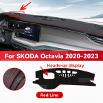 SKODA OCTAVIA 2020-2023 2022 Automobilio prietaisų skydelio dangtelis Kilimėlis Saulės apsauga Pagalvėlė Apsauga nuo &scaron;viesos Prietaisų kilimėlis Apsauginiai priedai Artificial Leather&Left Rudder