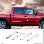 Nissan Titan 2004-2015 Automobilio stilius ABS Sidabrinis Automobilio durų rankenų dangtelio apdailos dangtelis Lipdukas I&scaron;orės Automobilis Style 4 pcs