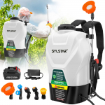 16L Sodo elektrinis purk&scaron;tuvas, Žemės ūkio drėkinimo purk&scaron;tuvas, Kuprininis elektrinis piktžolių purk&scaron;tuvas, 100 PSI, Teleskopinis kotas, 5 purk&scaron;tukai