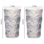 2 vnt. rinkinys 13 oz 380 ml Skandinavi&scaron;ko stiliaus spalvingo ledyno ra&scaron;to stiklinė Puodelis matinio stiklo kokteilių taurė Kavos puodeliai Gėrimų puodelis Vyno taurė 2pcs