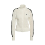 Adidas megzta nėrimo Firebird sportinė striukė Off White Moteri&scaron;ki vir&scaron;utiniai drabužiai KC6496 L