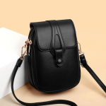 Vintage Fashion Maži pečių krep&scaron;iai moterims Retro PU odos Crossbody Phone Messenger Bag Rankinė Krep&scaron;ys Piniginės ir rankinės juoda