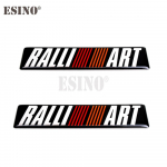 2 vnt. 3D automobilio stiliaus aliuminio lipdukas, emblema, automobilio aksesuaras, lipnus ženklelis Ralliart Ralli Art
