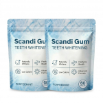 Scandi Gum Dantų balinimo mėtų kramtomoji guma &ndash; 60 vnt. 2pack