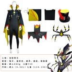 Hazbin Hotel Zestial Cosplay Kostiumas, Nuodėmingojo Lordo Cosplay Apranga su Apsiaustu Helovynui M black