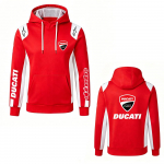 Vyri&scaron;kas Ducati Corse MotoGP Racing Hoodie su spaudiniu, Puloveris, Džemperis, Laisvalaikio, Motociklininkų, Sportinis, Su gobtuvu, Vir&scaron;utinis drabužis 4XL red