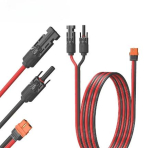 XT60I Adapteris 10/12AWG Kabelis Jungtis Saulės Skydelio Įkrovimo Kabelis Saulės Generatoriui Ne&scaron;iojama Energijos Stotelė