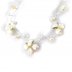 Les Tr&eacute;sors De Lily [E1733] - Collier Cr&eacute;ateur 'Eve' Cr&egrave;me Dor&eacute;