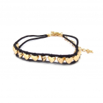 Les Tr&eacute;sors De Lily [K3329] - Bracelet cr&eacute;ateur 'Love' noir dor&eacute;