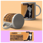 Les Tr&eacute;sors De Lily [Q9177] - Mug c&eacute;ramique 'Chats' noir et blanc - 95x80 mm oranžinė