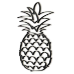 Les Tr&eacute;sors De Lily [R0587] - D&eacute;coration m&eacute;tal XXL 'Ananas' noir - 81. 5x43. 5x2. 5 cm