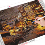 Viso kvadrato grąžtas deimantinis paveikslas 5d peizažas &bdquo;pasidaryk pats&ldquo; deimantinė mozaikos gėlė, rankų darbo dovanų siena, meno dekoras namams Full Round (20X30CM)
