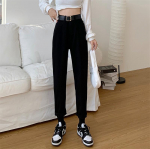 Pavasario rudens moteri&scaron;kos auk&scaron;to liemens Harlan Jeans Pants Liekninančios laisvos laisvalaikio plačios džinsinės kelnės, apkarpytos didelio dydžio S juoda