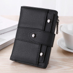 Moteri&scaron;kos retro kniedės trumpos piniginės monetų piniginės kortelių laikikliai juoda