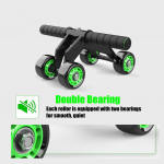 Daugiafunkcinė lieknėjimo įranga 880 lbs pilvo raumenų ratas 4 voleliai AB treniruoklis Wheel fitneso įranga