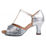 Moteri&scaron;ki mergaičių sportinių &scaron;okių batai 7 cm auk&scaron;takulniai blizgučiais lotynų salsa tango &scaron;okių batai