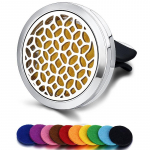 Pildomas automobilio oro gaiviklis kvapas kvepalai difuzorius spaustukas automatinė oro ventiliacija eterinis aliejus nerūdijančio plieno medalionas interjeras 27