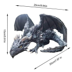 Drakono skulptūra-Drakono globėjo statula Sodas Drakono skulptūra Statula lauko apdaila Gotikinio drakono namų ir lauko sodo statula