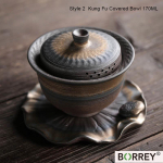 BORREY Puer Gaiwan japoni&scaron;ko stiliaus &scaron;okinėjimo peilis arbatinukas arbatinukas Kung fu arbatos rinkinys geležies glazūra arbatos dubuo Akmens dirbiniai Gaiwan rankų darbo