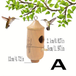 Pritraukite kolibrius į savo sodą su &scaron;iuo 5,1 colio mediniu kolibrių namu! A Bird House geltona