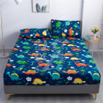 Atsparus vandeniui spausdinta lova patalynės užvalkalai uždengia keturis kampus su elastine juostele lovai Neslystantys patalynė (Be pagalvės užvalkalo) 200*220+30cm Only a sheet