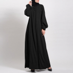 Moteri&scaron;ka musulmoni&scaron;ka islami&scaron;ka Abaya Kaftan moteri&scaron;ka eleganti&scaron;ka suknelė ilgomis rankovėmis L juoda