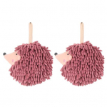 2 vnt Hedgehog Fluff Ball rank&scaron;luosčiai, stipriai sugeriantys, greitai džiūstantys su pakabinamos virvės mikropluo&scaron;to &scaron;eniliniu rank&scaron;luosčiu