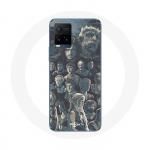 Coque pour Vivo Y21s 2021 / Y21 2021 Game of Thrones Saison 8 Le Tr&ocirc;ne de Fer Affiche Personnages Fond Gris