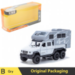 1/32 lieto metalo RV pramoginio kemperio automobilio modelis klasikinis traukiamas automobilis miniatiūrinė transporto priemonės kopija kolekcijai dovana namų dekorui 1/32-Size:15.5*5*7.3cm