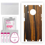 apgo Protective Skin Sticker for the back+sides compatible with Nokia X100, Full Wrap Film, Foil, Vinyl - Pattern Tigerwood