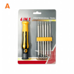 6 viename didelio intensyvumo magnetinis specialios daugiafunkcis atsuktuvo antgalių rankenos rinkinys 15.3cm