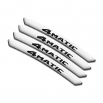 4 vnt metalinis 4MATIC ženklelio rato stebulės dekoro lipdukas, tinkantis ABCESRGM ML SL CL klasė X164 X166 X204 A45 automobilio ratų lipdukas automobilio stiliui juoda
