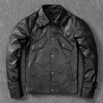 Pirmojo sluoksnio karvės odos mink&scaron;ta natūralios odos striukė vyri&scaron;ka plona odinė striukė, i&scaron;orinis laisvalaikio komplektas, tendencija