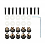 Apvalkalo ekrano tvirtinimo detalės, automatinis pakeitimas universalus M5 x 15 mm motociklo priekinio stiklo tvirtinimo komplektas 10 vnt/komplektas priekinio stiklo veržlės varžto poveržlės varžtas juoda
