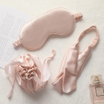 Miego paakių kaukės trijų dalių rinkinys Mink&scaron;to &scaron;ilko satino naktinės miego kaukės dovanų rinkinys Pakuojamas akių kaukių rinkinys One Size rožinė