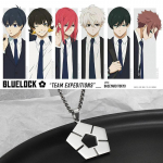 Mėlyna Lock karoliai Moterų Anime Futbolas Ženklų karoliai Moteris Creative mėlyna